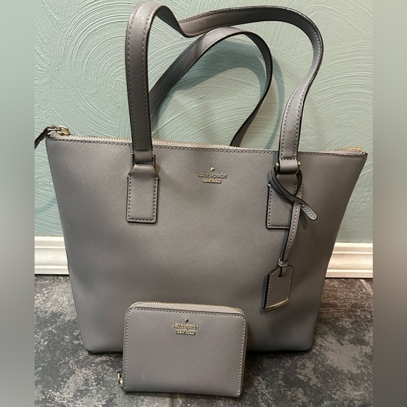 kate spade Handbags - Gray Kate Spade purse and wallet